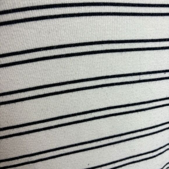 Summersalt The Softest Ribbed Elbow Sleeve Tee Top Black & White Stripe 1XL - Picture 5 of 9